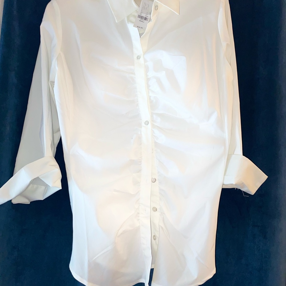 New York & Co Brand new white button blouse never worn.